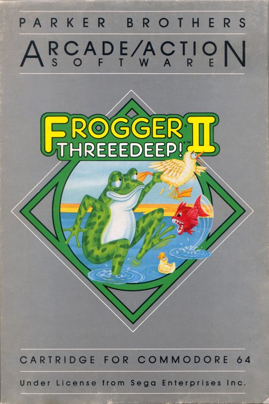 Frogger box art for Commodore 64